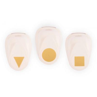 Vaessen Creative Handstanzer Set - Kreis, Quadrat, Dreieck